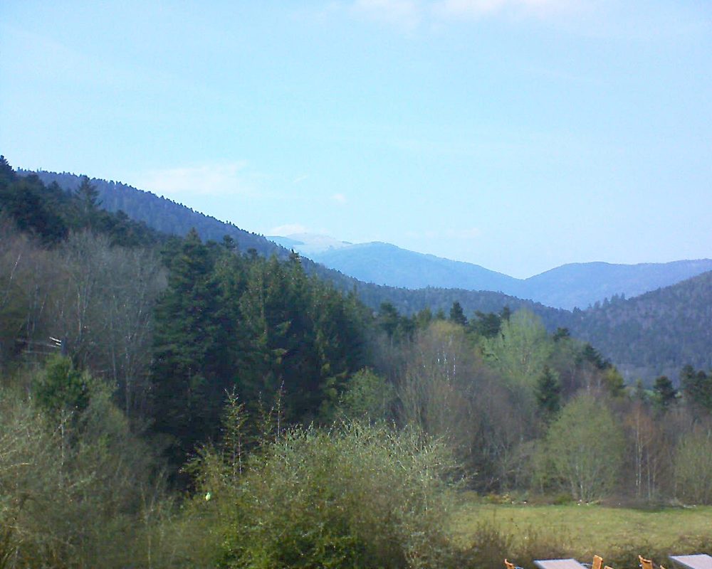 Le petit ballon vu depuis le Domaine Langmatt à Murbach le 11.04.2019 à 16:30 Le petit ballon (Alsace, Vosges) le 11.04.2019 à 16:30