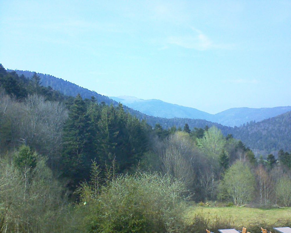 Le petit ballon vu depuis le Domaine Langmatt à Murbach le 11.04.2019 à 17:15 Le petit ballon (Alsace, Vosges) le 11.04.2019 à 17:15