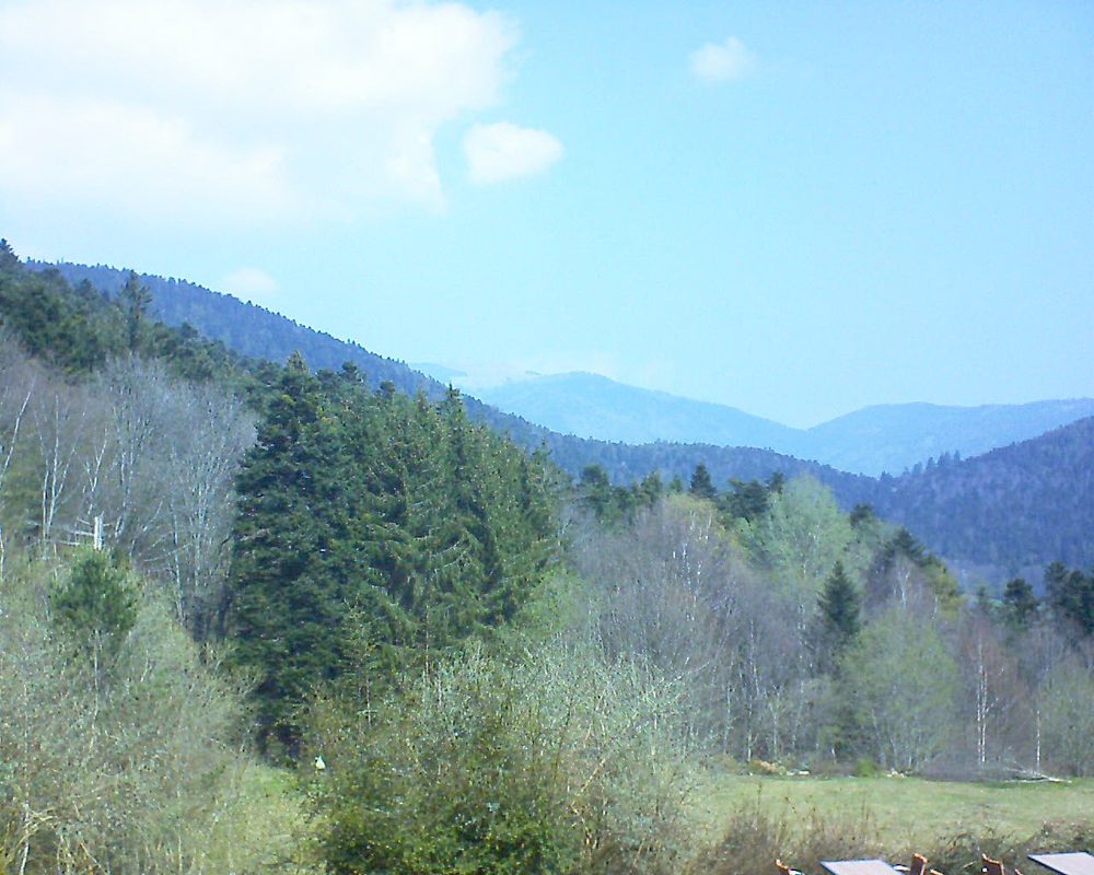 Le petit ballon vu depuis le Domaine Langmatt à Murbach le 12.04.2019 à 12:00 Le petit ballon (Alsace, Vosges) le 12.04.2019 à 12:00