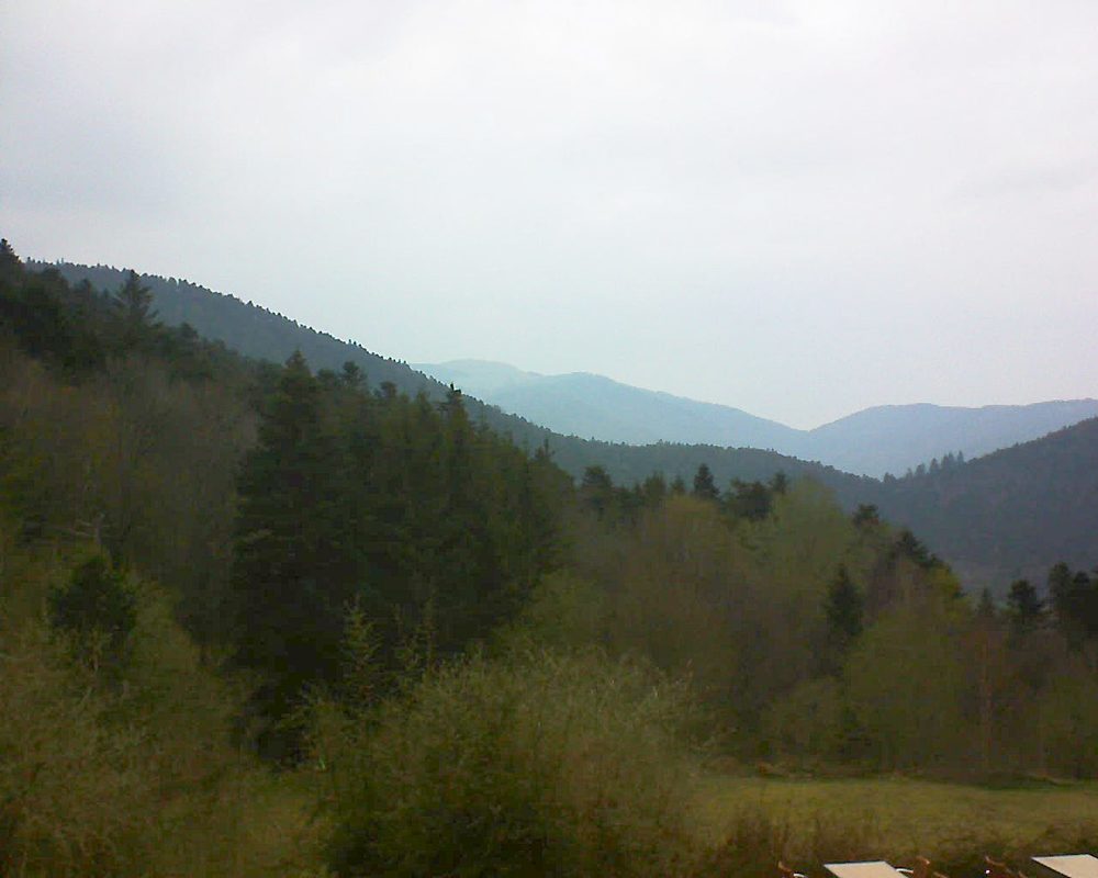 Le petit ballon vu depuis le Domaine Langmatt à Murbach le 12.04.2019 à 18:00 Le petit ballon (Alsace, Vosges) le 12.04.2019 à 18:00