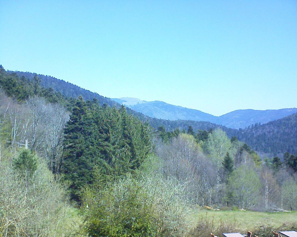 Le petit ballon vu depuis le Domaine Langmatt à Murbach le 18.04.2019 à 11:30 Le petit ballon (Alsace, Vosges) le 18.04.2019 à 11:30