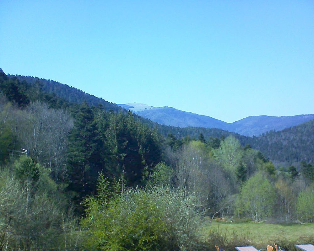 Le petit ballon vu depuis le Domaine Langmatt à Murbach le 20.04.2019 à 16:30 Le petit ballon (Alsace, Vosges) le 20.04.2019 à 16:30