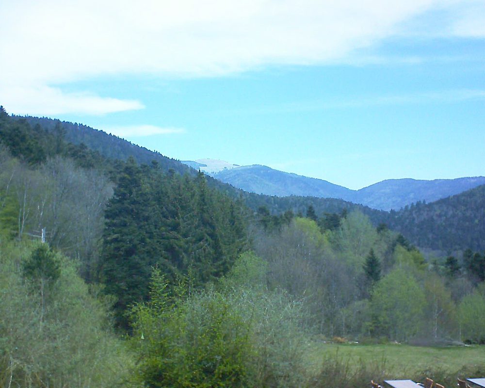 Le petit ballon vu depuis le Domaine Langmatt à Murbach le 21.04.2019 à 11:45 Le petit ballon (Alsace, Vosges) le 21.04.2019 à 11:45
