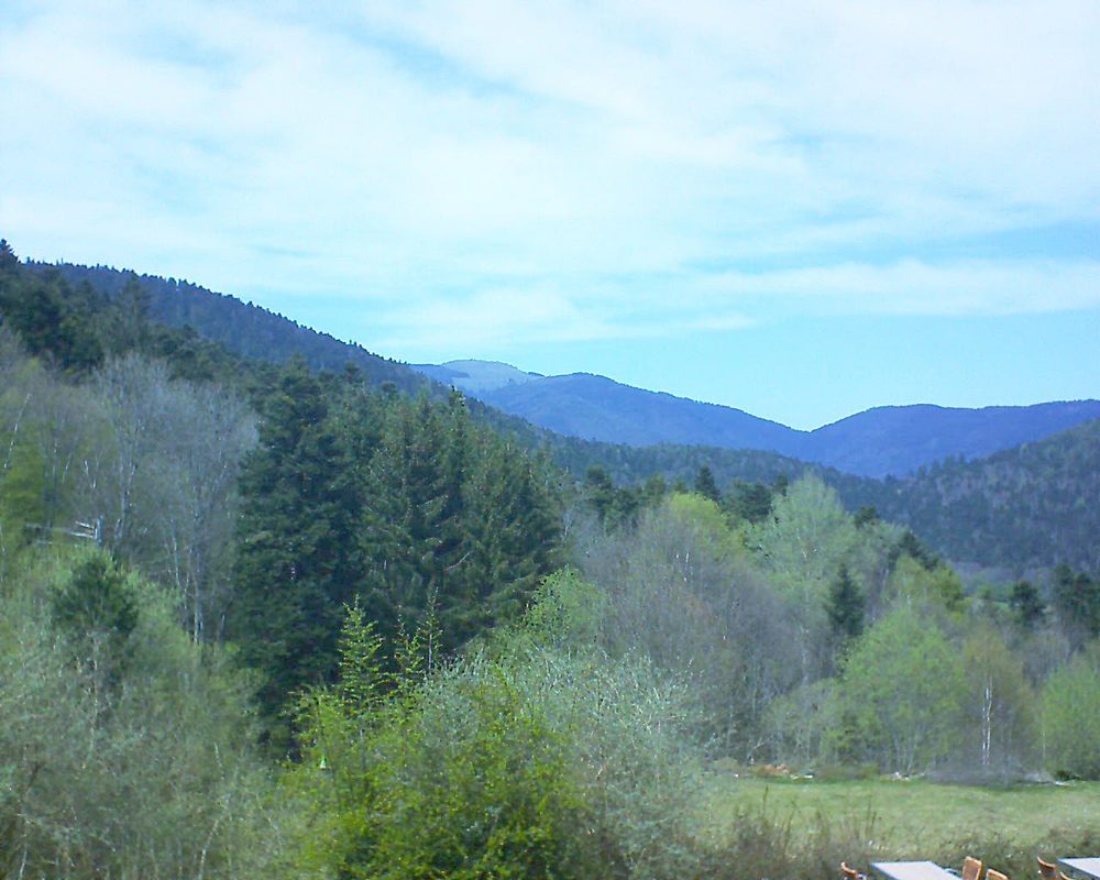 Le petit ballon vu depuis le Domaine Langmatt à Murbach le 21.04.2019 à 14:45 Le petit ballon (Alsace, Vosges) le 21.04.2019 à 14:45