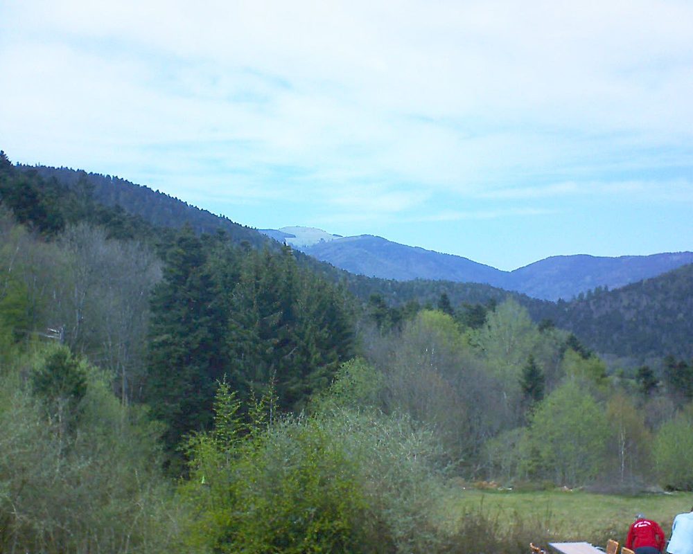 Le petit ballon vu depuis le Domaine Langmatt à Murbach le 21.04.2019 à 15:15 Le petit ballon (Alsace, Vosges) le 21.04.2019 à 15:15