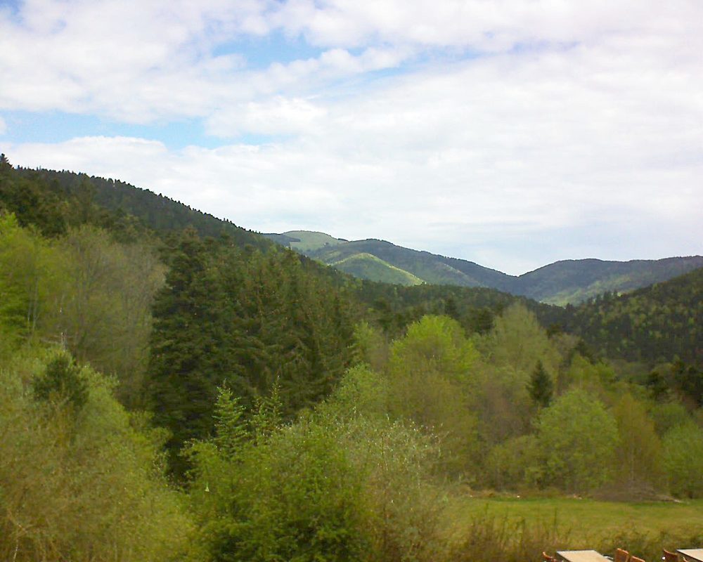 Le petit ballon vu depuis le Domaine Langmatt à Murbach le 25.04.2019 à 12:00 Le petit ballon (Alsace, Vosges) le 25.04.2019 à 12:00