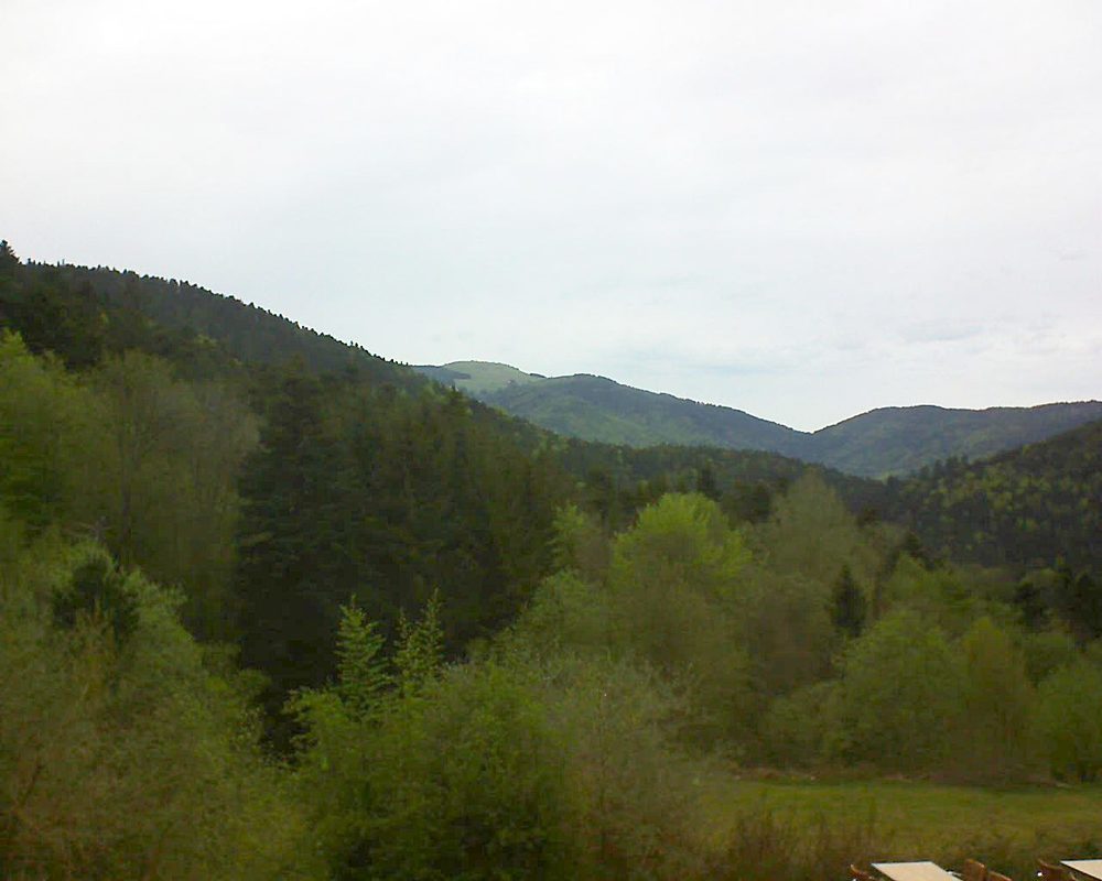 Le petit ballon vu depuis le Domaine Langmatt à Murbach le 25.04.2019 à 17:45 Le petit ballon (Alsace, Vosges) le 25.04.2019 à 17:45