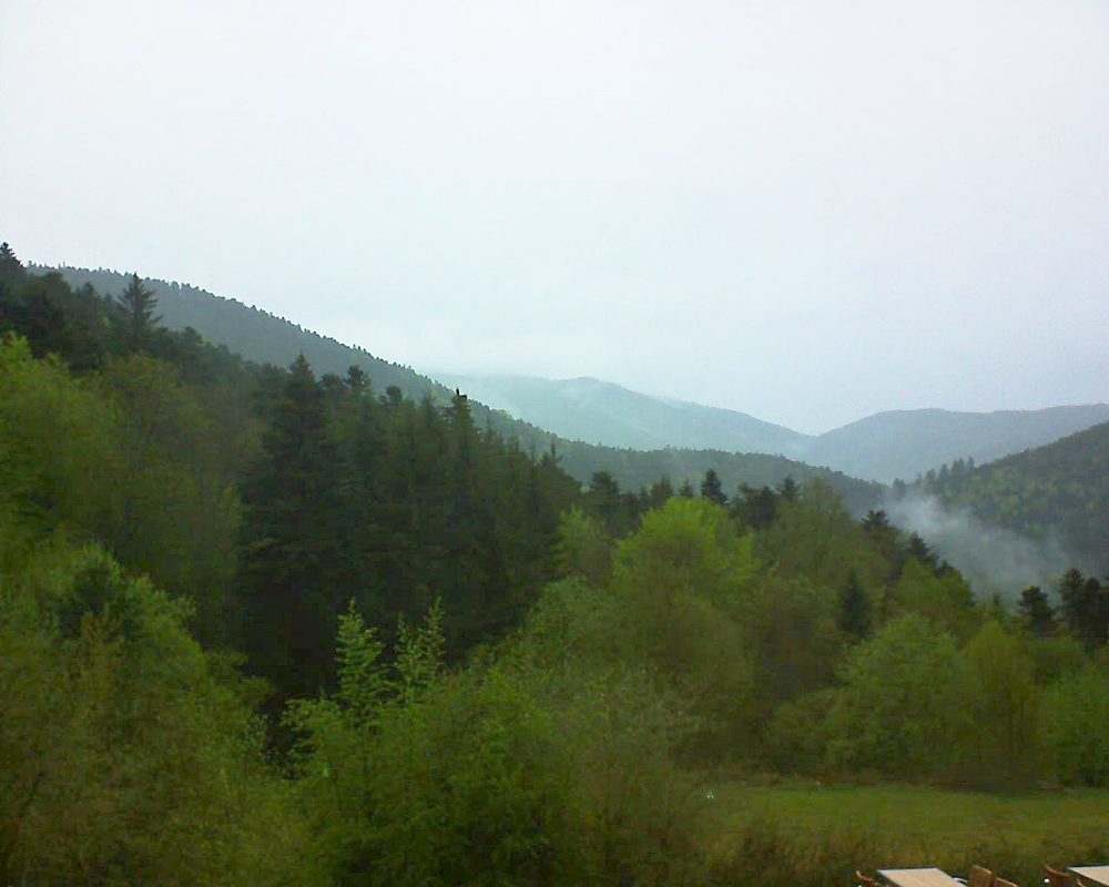 Le petit ballon vu depuis le Domaine Langmatt à Murbach le 26.04.2019 à 07:30 Le petit ballon (Alsace, Vosges) le 26.04.2019 à 07:30