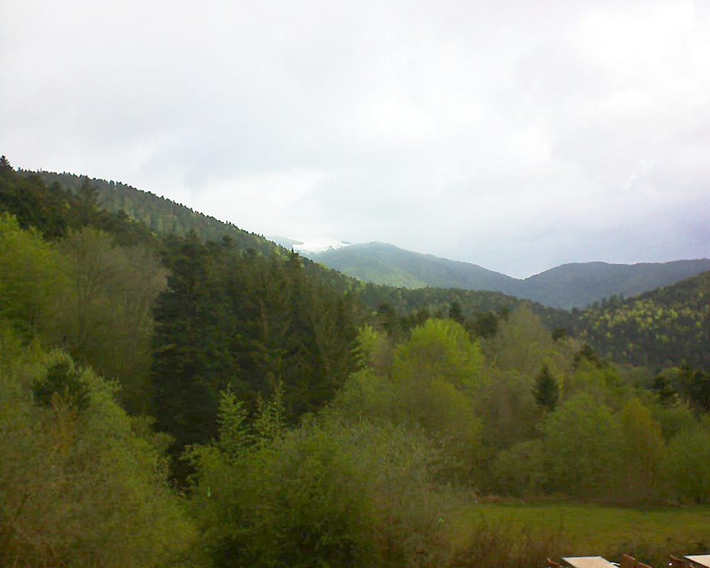 Le petit ballon vu depuis le Domaine Langmatt à Murbach le 28.04.2019 à 08:45 Le petit ballon (Alsace, Vosges) le 28.04.2019 à 08:45