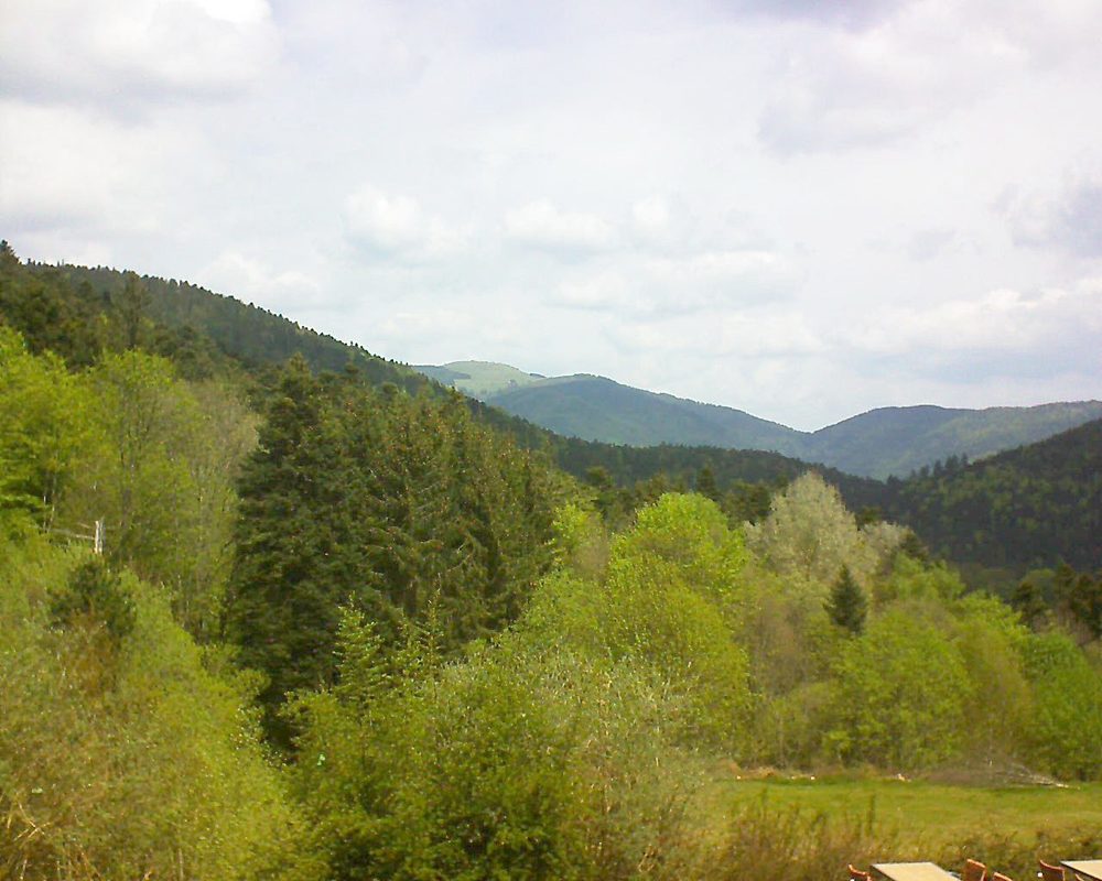Le petit ballon vu depuis le Domaine Langmatt à Murbach le 02.05.2019 à 12:00 Le petit ballon (Alsace, Vosges) le 02.05.2019 à 12:00