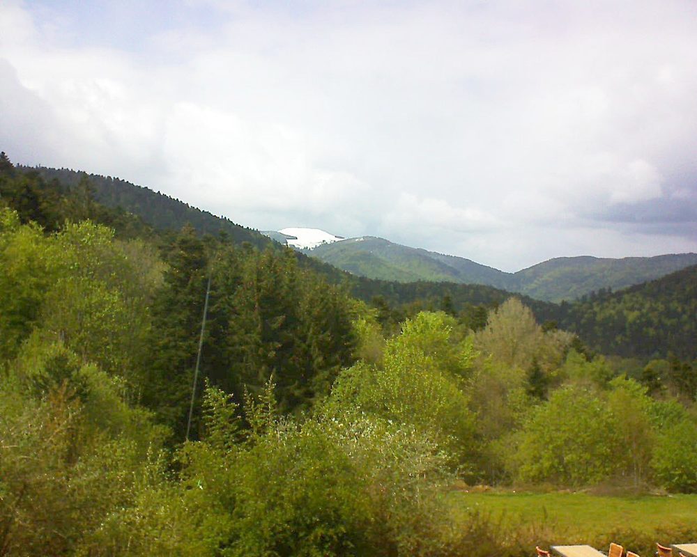 Le petit ballon vu depuis le Domaine Langmatt à Murbach le 05.05.2019 à 15:30 Le petit ballon (Alsace, Vosges) le 05.05.2019 à 15:30