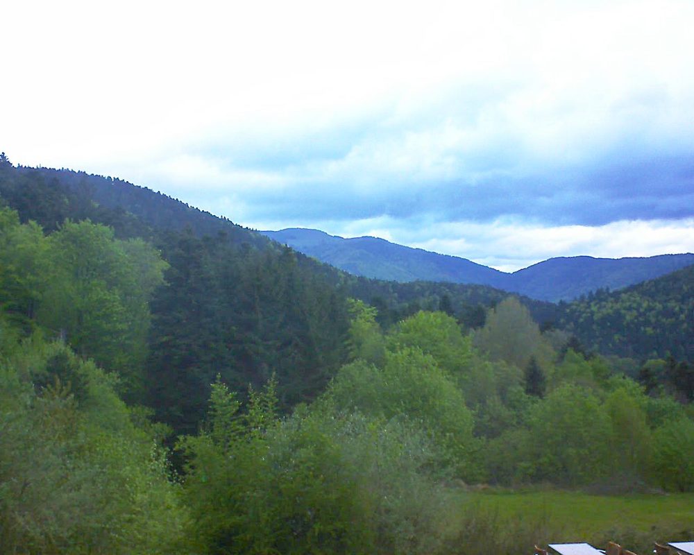 Le petit ballon vu depuis le Domaine Langmatt à Murbach le 11.05.2019 à 07:30 Le petit ballon (Alsace, Vosges) le 11.05.2019 à 07:30