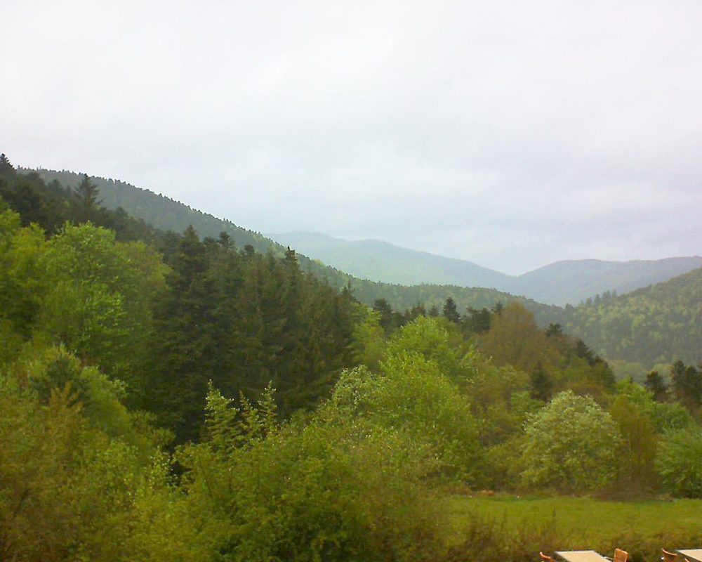 Le petit ballon vu depuis le Domaine Langmatt à Murbach le 11.05.2019 à 15:15 Le petit ballon (Alsace, Vosges) le 11.05.2019 à 15:15