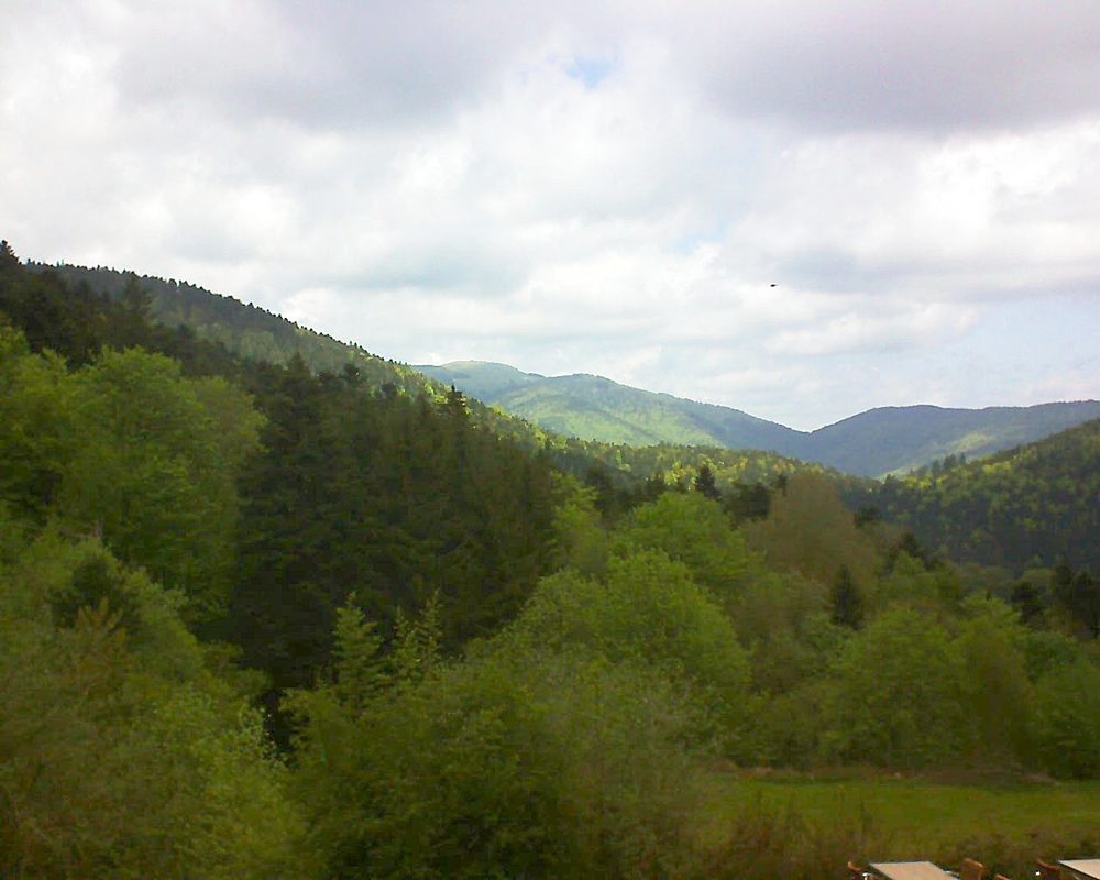 Le petit ballon vu depuis le Domaine Langmatt à Murbach le 12.05.2019 à 12:45 Le petit ballon (Alsace, Vosges) le 12.05.2019 à 12:45
