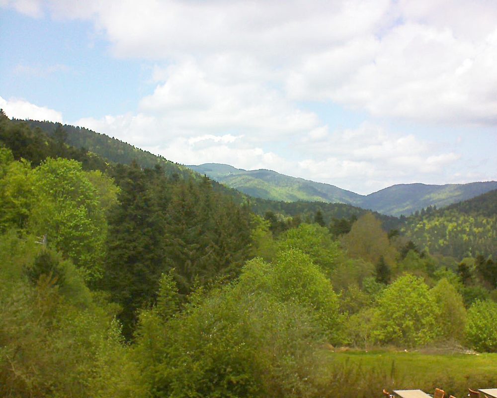 Le petit ballon vu depuis le Domaine Langmatt à Murbach le 12.05.2019 à 13:30 Le petit ballon (Alsace, Vosges) le 12.05.2019 à 13:30