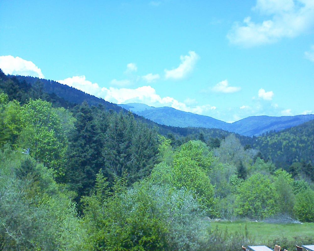 Le petit ballon vu depuis le Domaine Langmatt à Murbach le 12.05.2019 à 14:00 Le petit ballon (Alsace, Vosges) le 12.05.2019 à 14:00