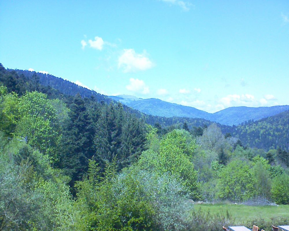 Le petit ballon vu depuis le Domaine Langmatt à Murbach le 12.05.2019 à 14:30 Le petit ballon (Alsace, Vosges) le 12.05.2019 à 14:30