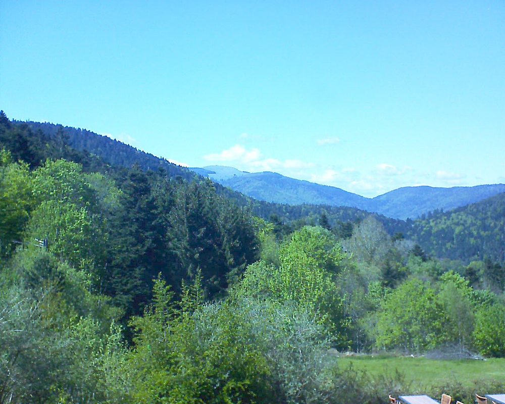 Le petit ballon vu depuis le Domaine Langmatt à Murbach le 12.05.2019 à 15:45 Le petit ballon (Alsace, Vosges) le 12.05.2019 à 15:45
