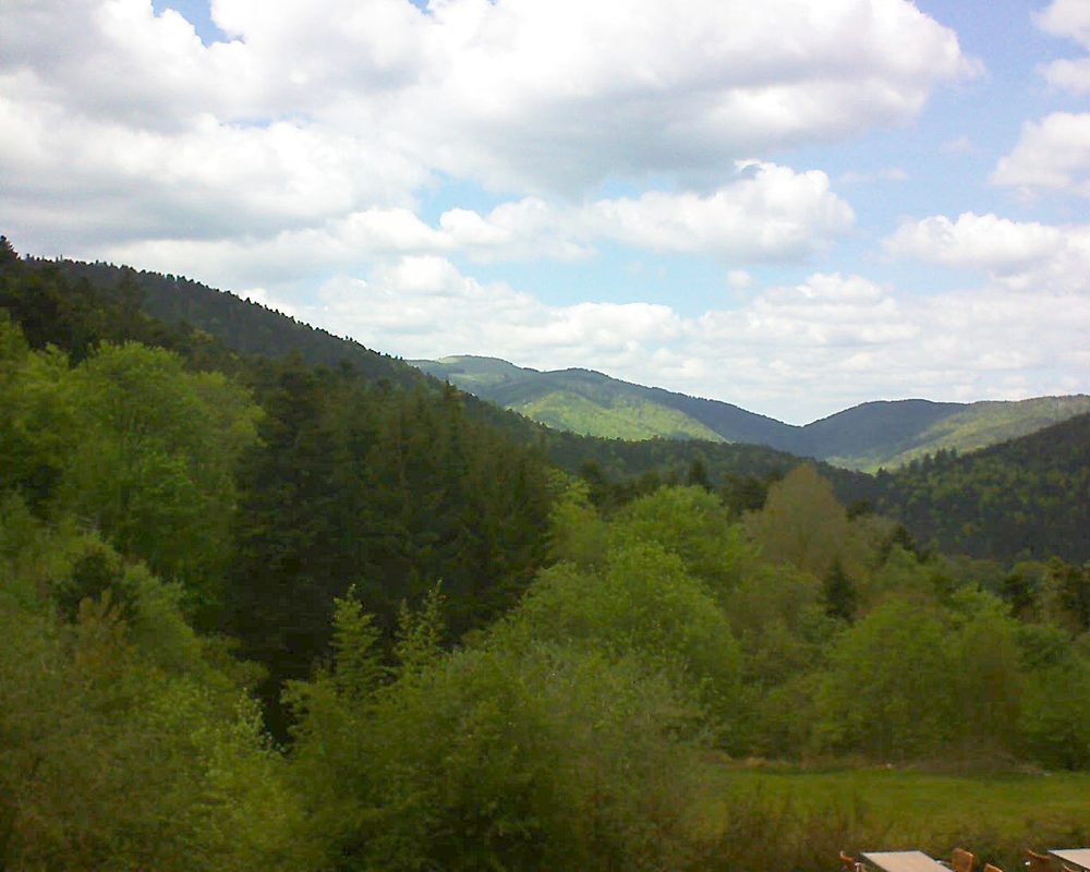Le petit ballon vu depuis le Domaine Langmatt à Murbach le 13.05.2019 à 15:00 Le petit ballon (Alsace, Vosges) le 13.05.2019 à 15:00