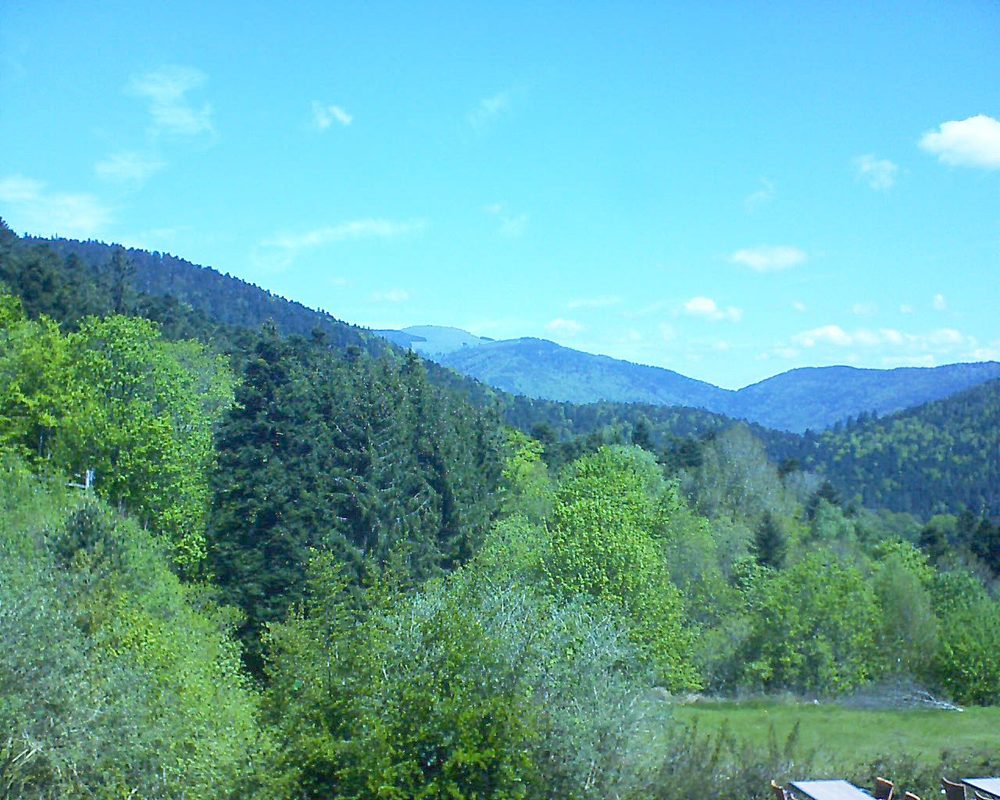 Le petit ballon vu depuis le Domaine Langmatt à Murbach le 14.05.2019 à 11:45 Le petit ballon (Alsace, Vosges) le 14.05.2019 à 11:45