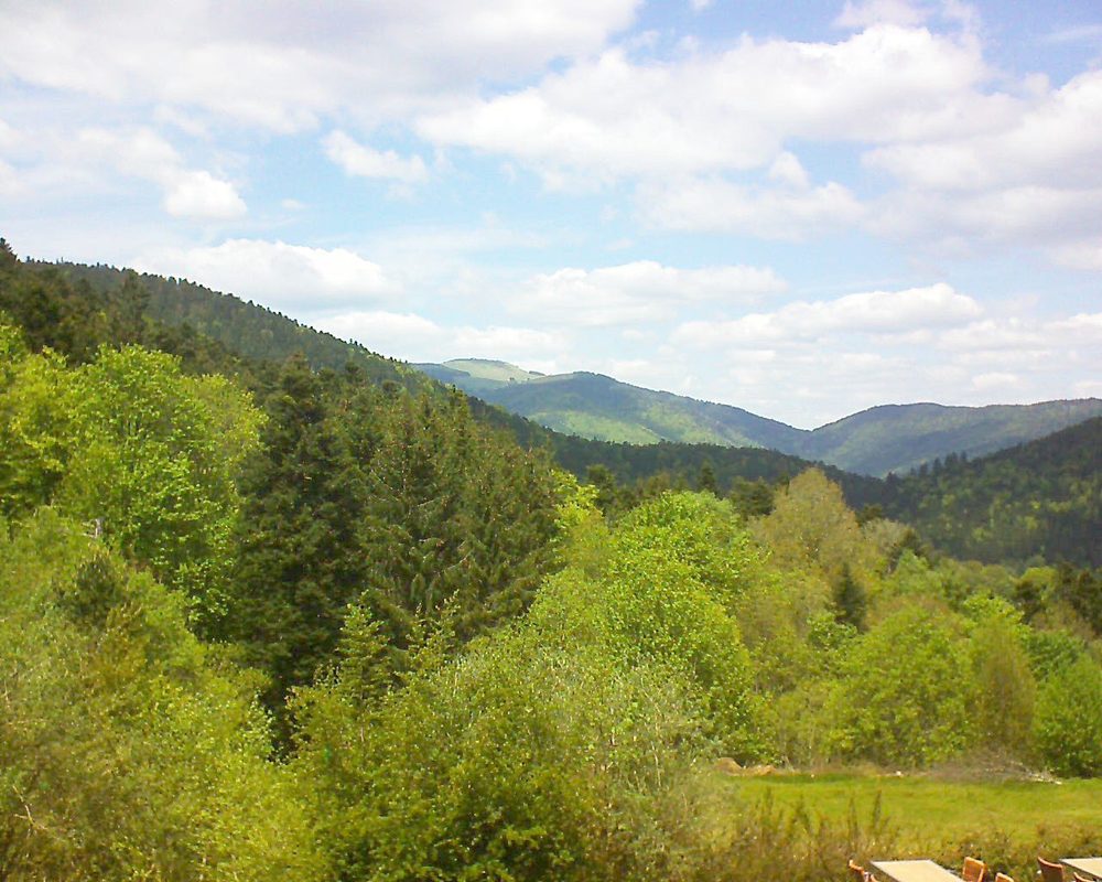 Le petit ballon vu depuis le Domaine Langmatt à Murbach le 14.05.2019 à 13:45 Le petit ballon (Alsace, Vosges) le 14.05.2019 à 13:45