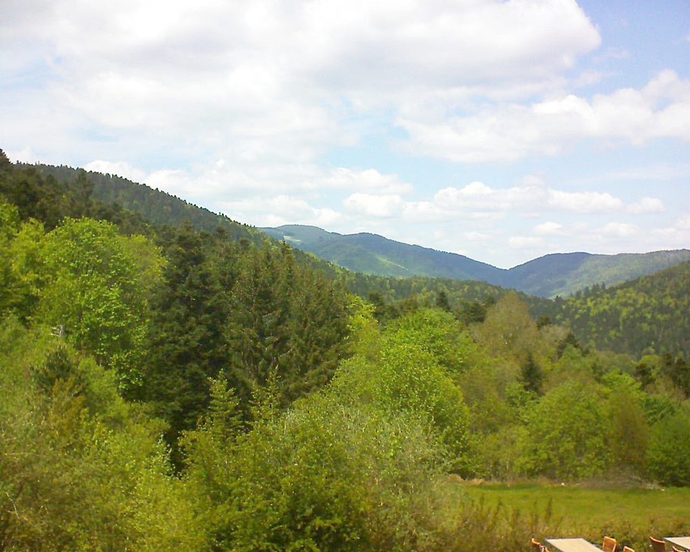 Le petit ballon vu depuis le Domaine Langmatt à Murbach le 14.05.2019 à 14:00 Le petit ballon (Alsace, Vosges) le 14.05.2019 à 14:00