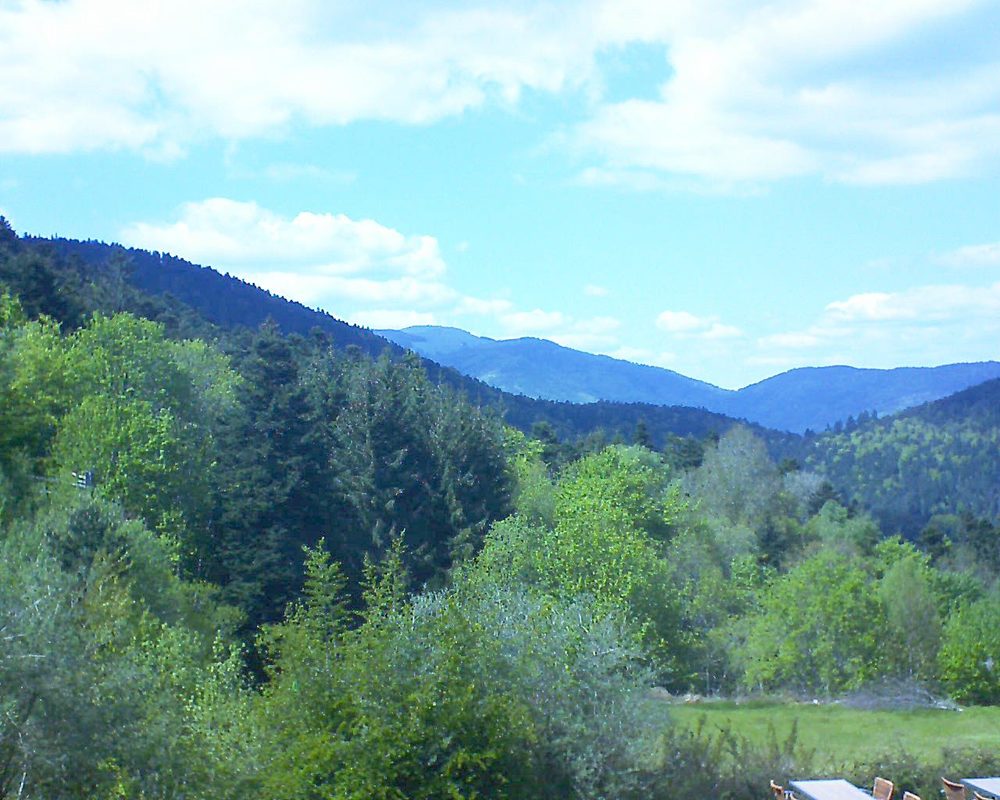 Le petit ballon vu depuis le Domaine Langmatt à Murbach le 14.05.2019 à 15:45 Le petit ballon (Alsace, Vosges) le 14.05.2019 à 15:45