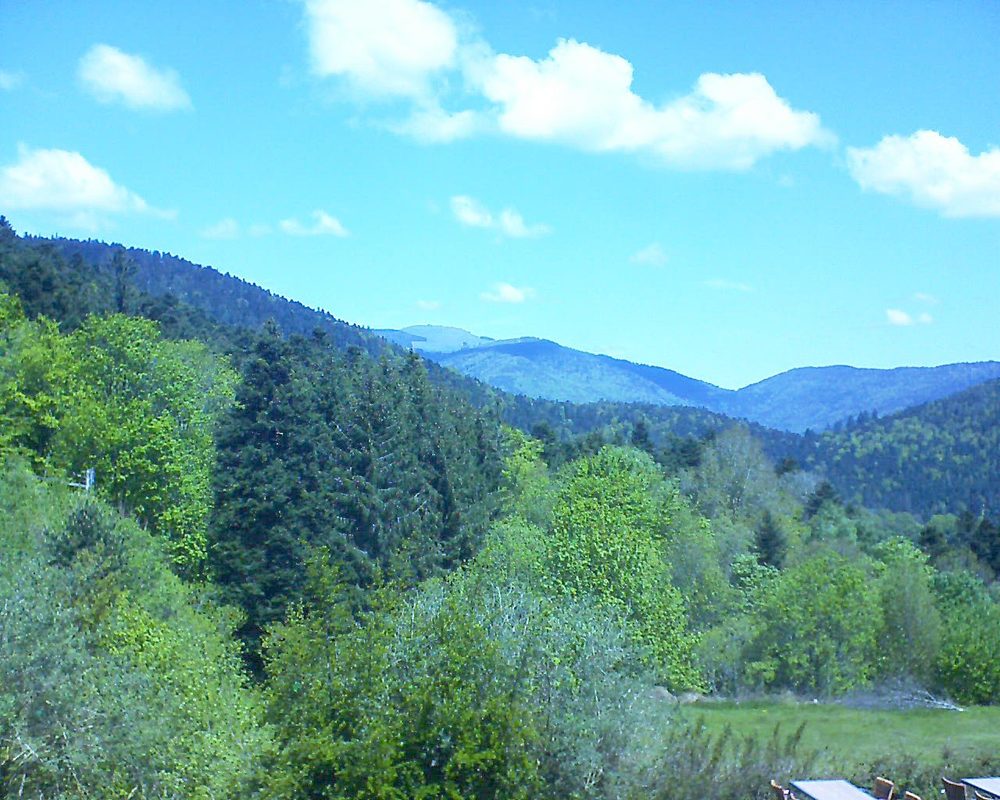 Le petit ballon vu depuis le Domaine Langmatt à Murbach le 15.05.2019 à 12:15 Le petit ballon (Alsace, Vosges) le 15.05.2019 à 12:15