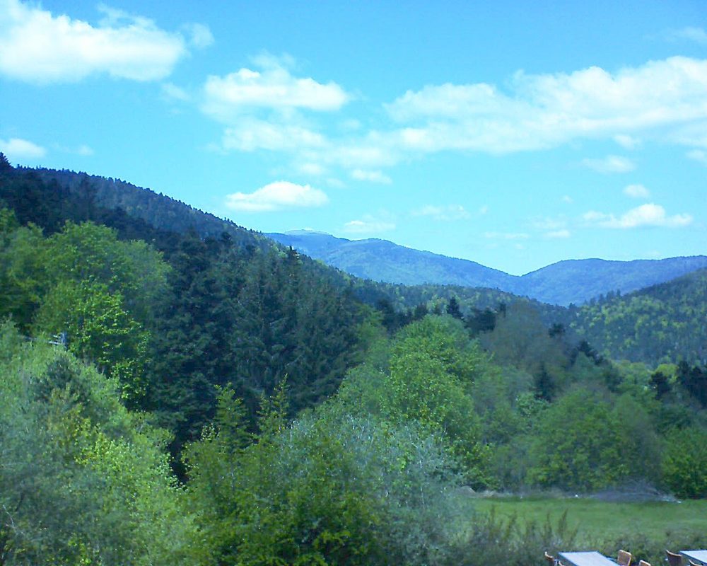 Le petit ballon vu depuis le Domaine Langmatt à Murbach le 15.05.2019 à 14:15 Le petit ballon (Alsace, Vosges) le 15.05.2019 à 14:15