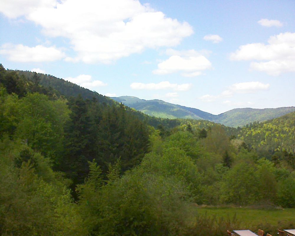 Le petit ballon vu depuis le Domaine Langmatt à Murbach le 15.05.2019 à 15:00 Le petit ballon (Alsace, Vosges) le 15.05.2019 à 15:00