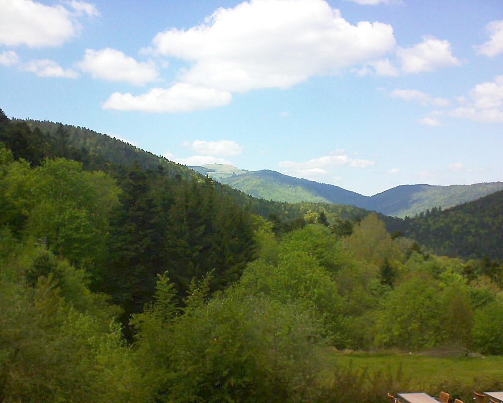 Le petit ballon vu depuis le Domaine Langmatt à Murbach le 15.05.2019 à 15:15 Le petit ballon (Alsace, Vosges) le 15.05.2019 à 15:15