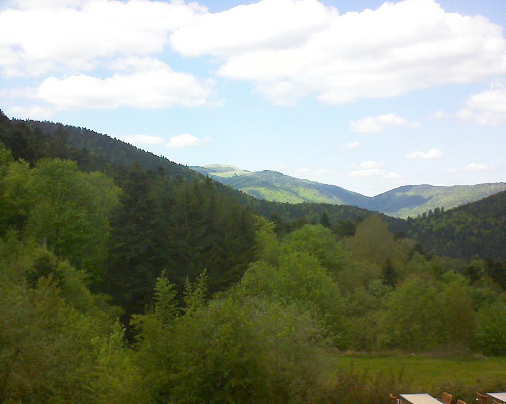 Le petit ballon vu depuis le Domaine Langmatt à Murbach le 15.05.2019 à 15:30 Le petit ballon (Alsace, Vosges) le 15.05.2019 à 15:30