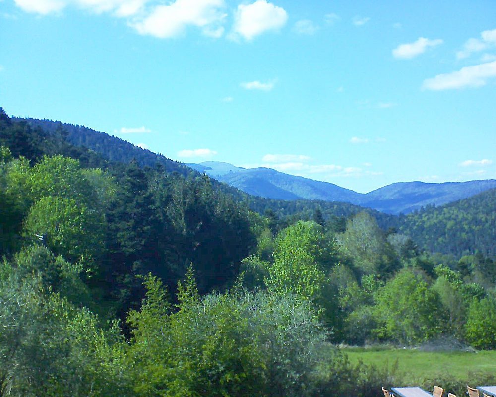 Le petit ballon vu depuis le Domaine Langmatt à Murbach le 15.05.2019 à 17:00 Le petit ballon (Alsace, Vosges) le 15.05.2019 à 17:00
