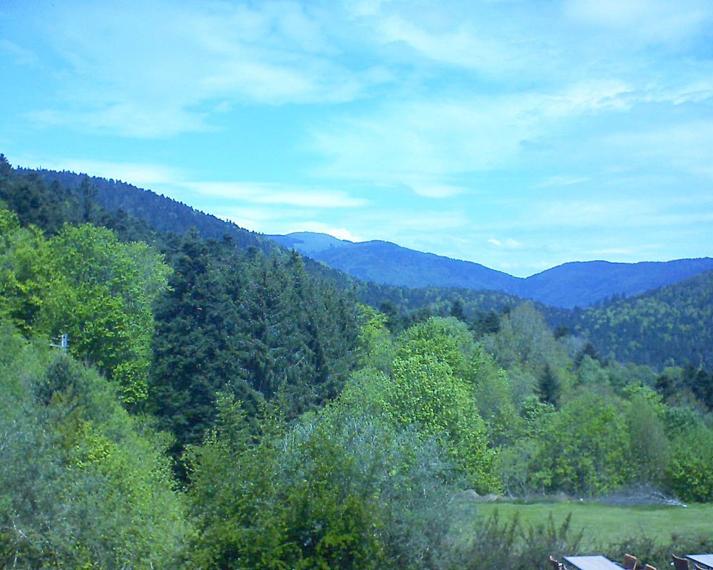 Le petit ballon vu depuis le Domaine Langmatt à Murbach le 16.05.2019 à 12:30 Le petit ballon (Alsace, Vosges) le 16.05.2019 à 12:30