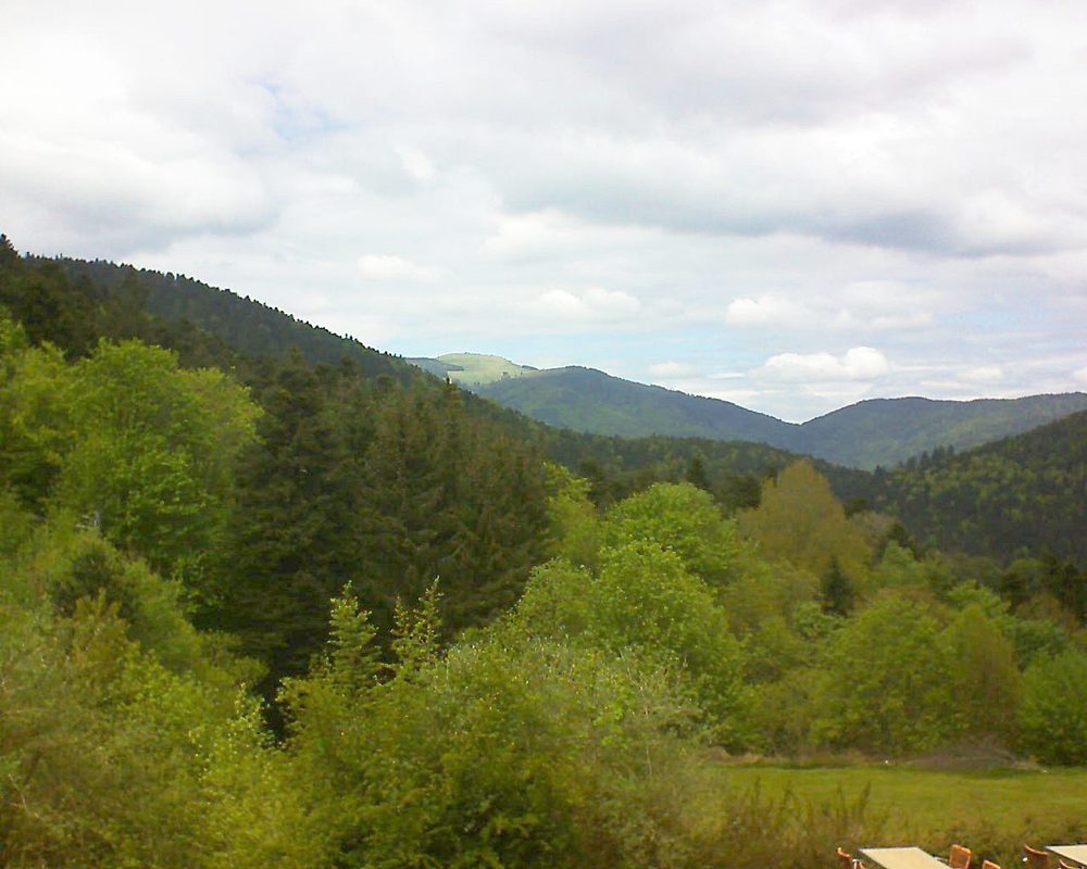 Le petit ballon vu depuis le Domaine Langmatt à Murbach le 16.05.2019 à 14:15 Le petit ballon (Alsace, Vosges) le 16.05.2019 à 14:15