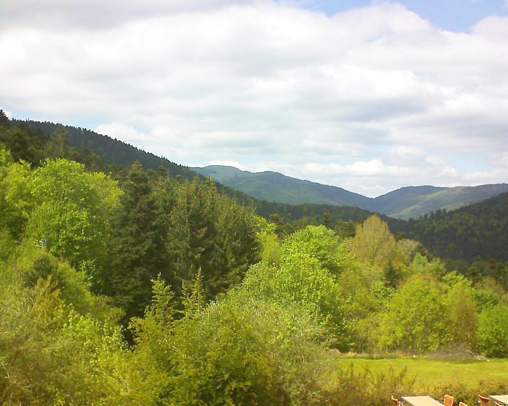 Le petit ballon vu depuis le Domaine Langmatt à Murbach le 16.05.2019 à 15:15 Le petit ballon (Alsace, Vosges) le 16.05.2019 à 15:15