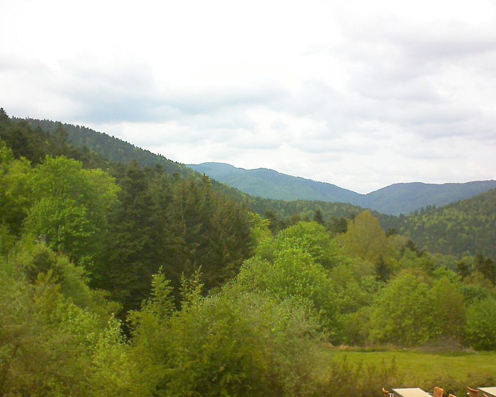 Le petit ballon vu depuis le Domaine Langmatt à Murbach le 18.05.2019 à 15:30 Le petit ballon (Alsace, Vosges) le 18.05.2019 à 15:30
