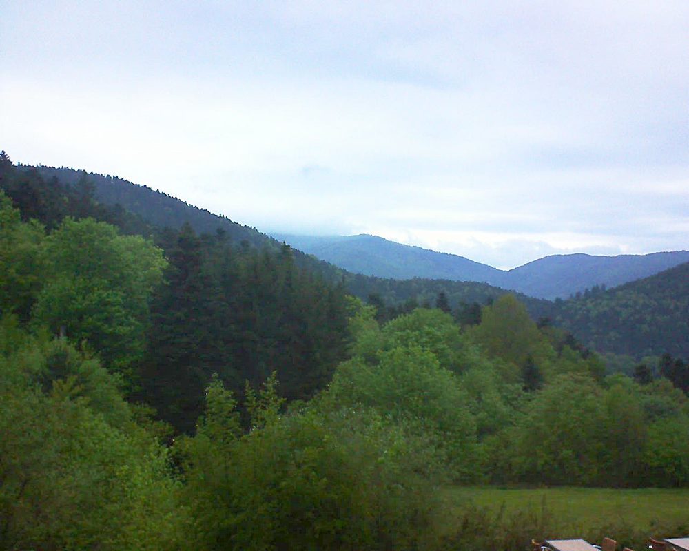 Le petit ballon vu depuis le Domaine Langmatt à Murbach le 20.05.2019 à 06:15 Le petit ballon (Alsace, Vosges) le 20.05.2019 à 06:15