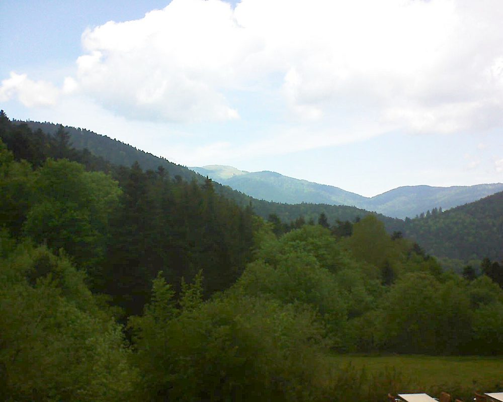 Le petit ballon vu depuis le Domaine Langmatt à Murbach le 22.05.2019 à 12:15 Le petit ballon (Alsace, Vosges) le 22.05.2019 à 12:15