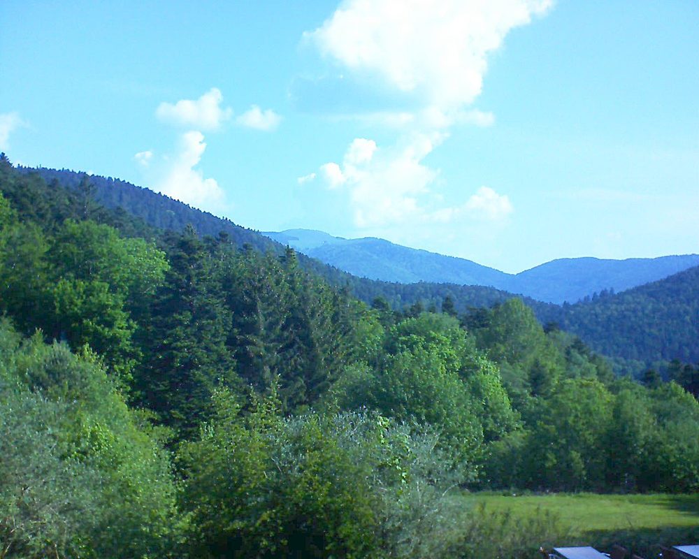 Le petit ballon vu depuis le Domaine Langmatt à Murbach le 25.05.2019 à 09:15 Le petit ballon (Alsace, Vosges) le 25.05.2019 à 09:15