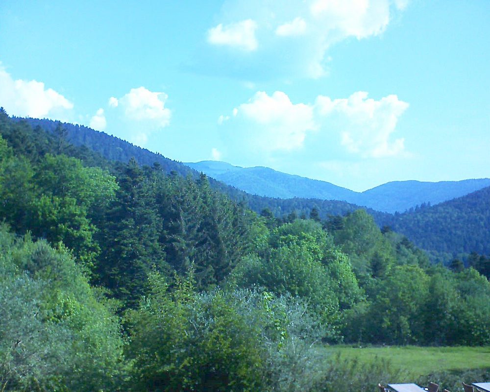 Le petit ballon vu depuis le Domaine Langmatt à Murbach le 25.05.2019 à 09:30 Le petit ballon (Alsace, Vosges) le 25.05.2019 à 09:30