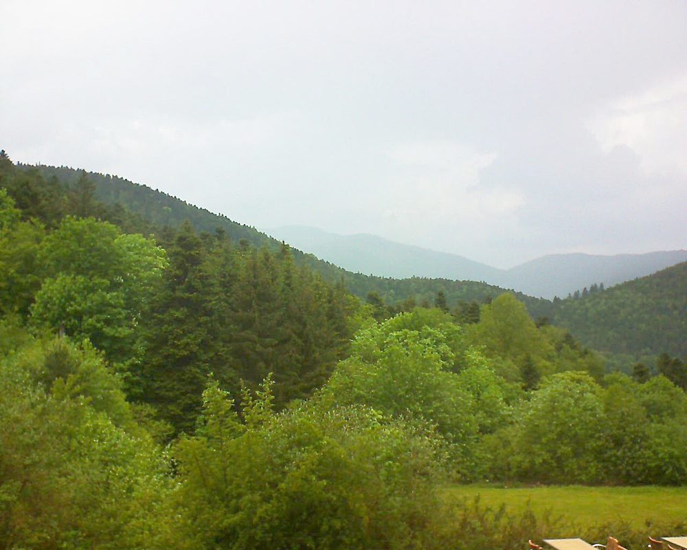 Le petit ballon vu depuis le Domaine Langmatt à Murbach le 25.05.2019 à 14:00 Le petit ballon (Alsace, Vosges) le 25.05.2019 à 14:00