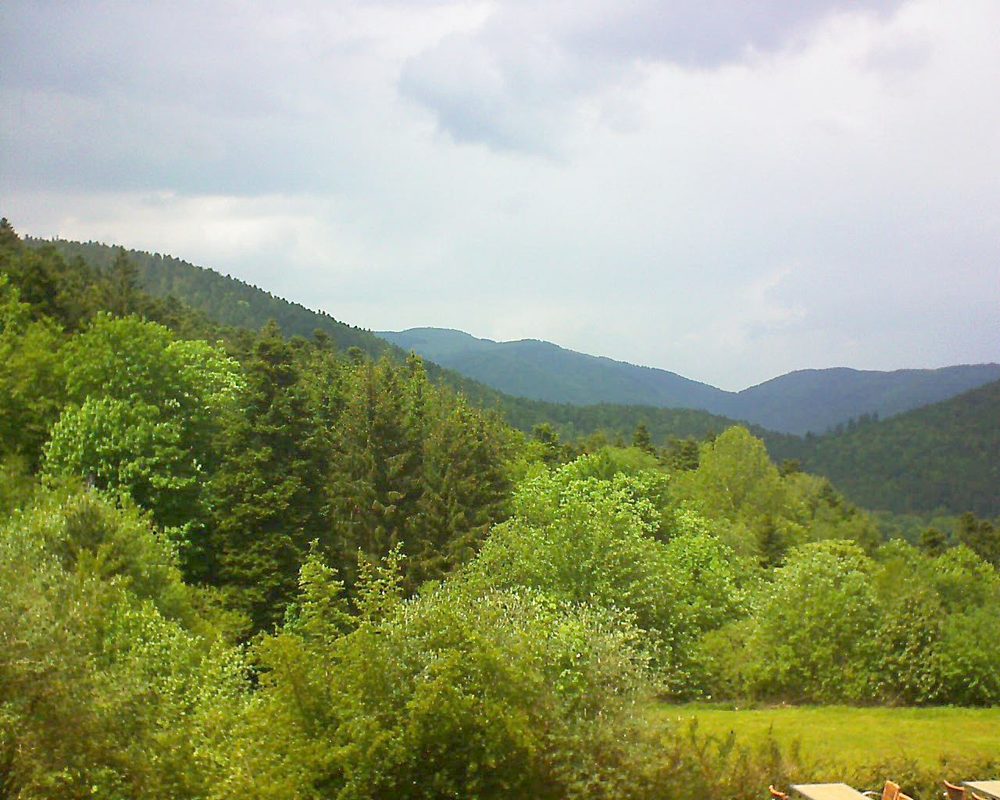 Le petit ballon vu depuis le Domaine Langmatt à Murbach le 25.05.2019 à 14:45 Le petit ballon (Alsace, Vosges) le 25.05.2019 à 14:45