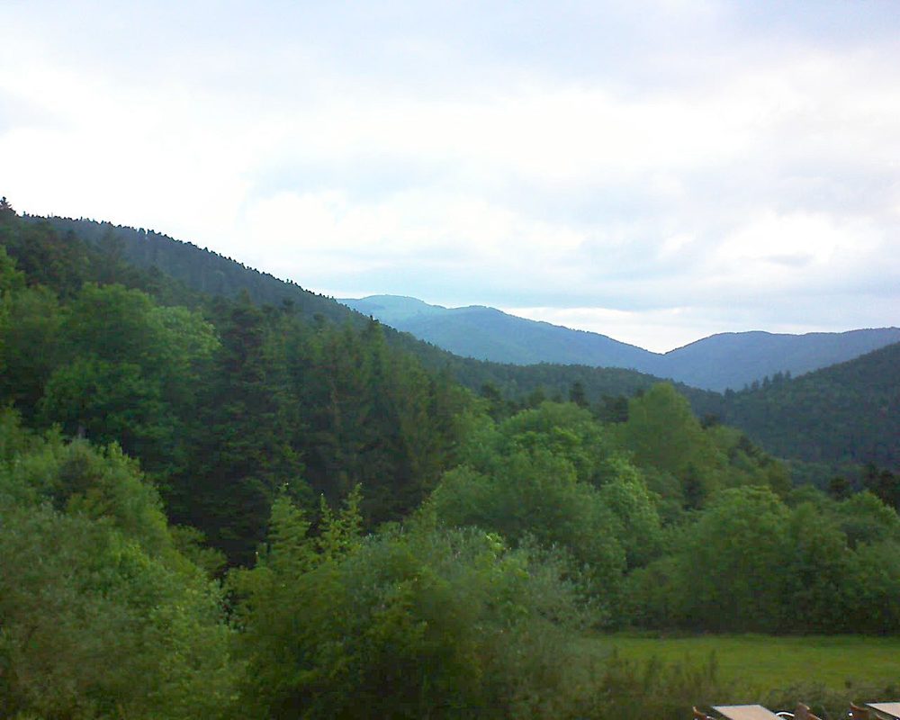 Le petit ballon vu depuis le Domaine Langmatt à Murbach le 29.05.2019 à 06:15 Le petit ballon (Alsace, Vosges) le 29.05.2019 à 06:15