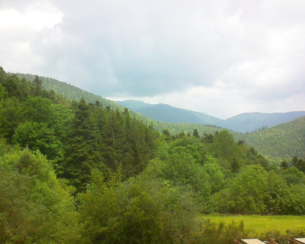 Le petit ballon vu depuis le Domaine Langmatt à Murbach le 29.05.2019 à 12:15 Le petit ballon (Alsace, Vosges) le 29.05.2019 à 12:15