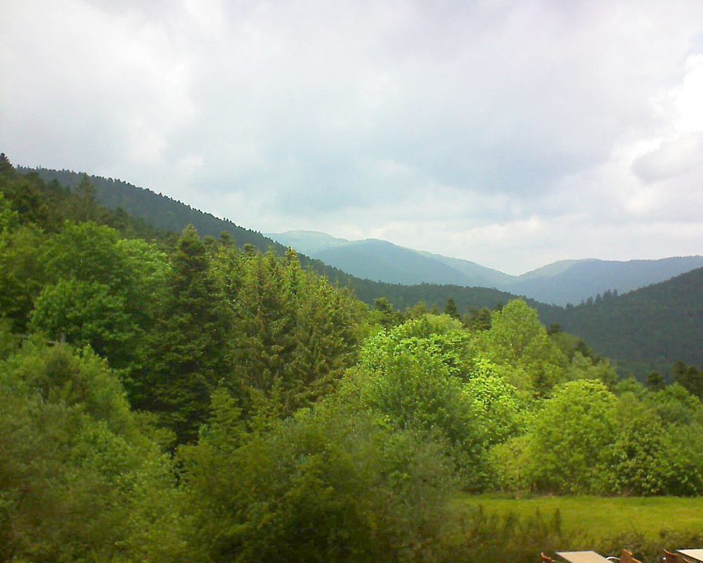 Le petit ballon vu depuis le Domaine Langmatt à Murbach le 29.05.2019 à 14:30 Le petit ballon (Alsace, Vosges) le 29.05.2019 à 14:30