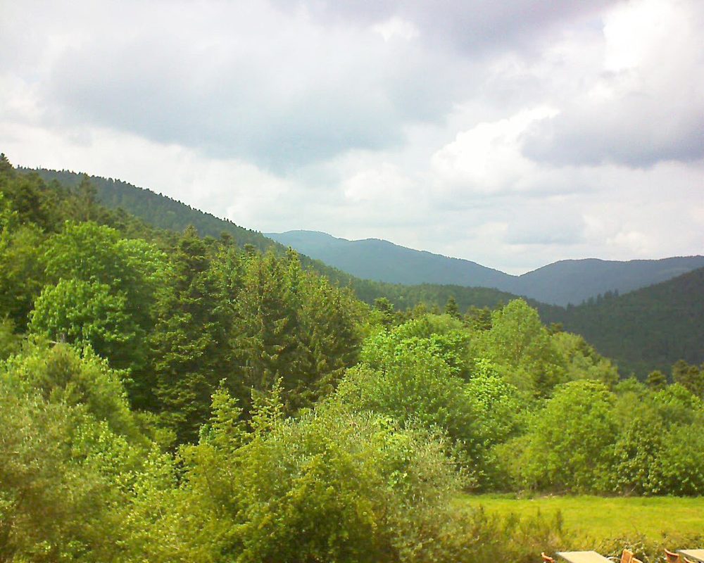 Le petit ballon vu depuis le Domaine Langmatt à Murbach le 29.05.2019 à 15:15 Le petit ballon (Alsace, Vosges) le 29.05.2019 à 15:15