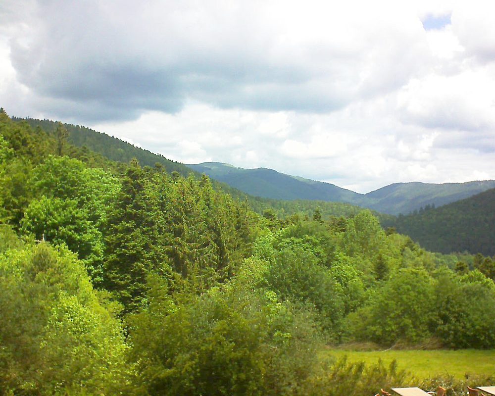 Le petit ballon vu depuis le Domaine Langmatt à Murbach le 31.05.2019 à 12:00 Le petit ballon (Alsace, Vosges) le 31.05.2019 à 12:00