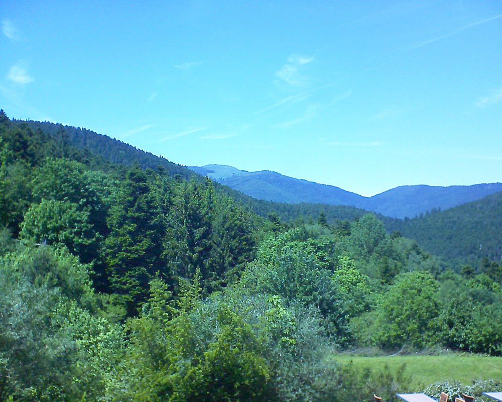Le petit ballon vu depuis le Domaine Langmatt à Murbach le 01.06.2019 à 14:45 Le petit ballon (Alsace, Vosges) le 01.06.2019 à 14:45
