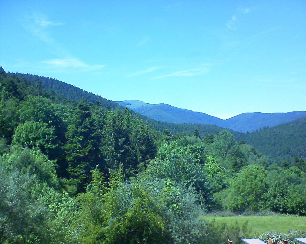 Le petit ballon vu depuis le Domaine Langmatt à Murbach le 01.06.2019 à 15:15 Le petit ballon (Alsace, Vosges) le 01.06.2019 à 15:15